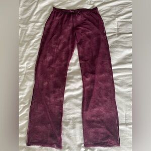 Victoria Secret burgandy mesh Pants